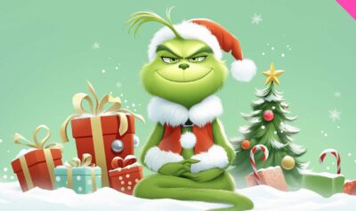 the grinch in a festive mood desktop wallpaper preview - The Grinch Store