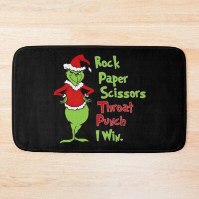 Grinch Christmas Funny Christmas Shirt Bath Mat