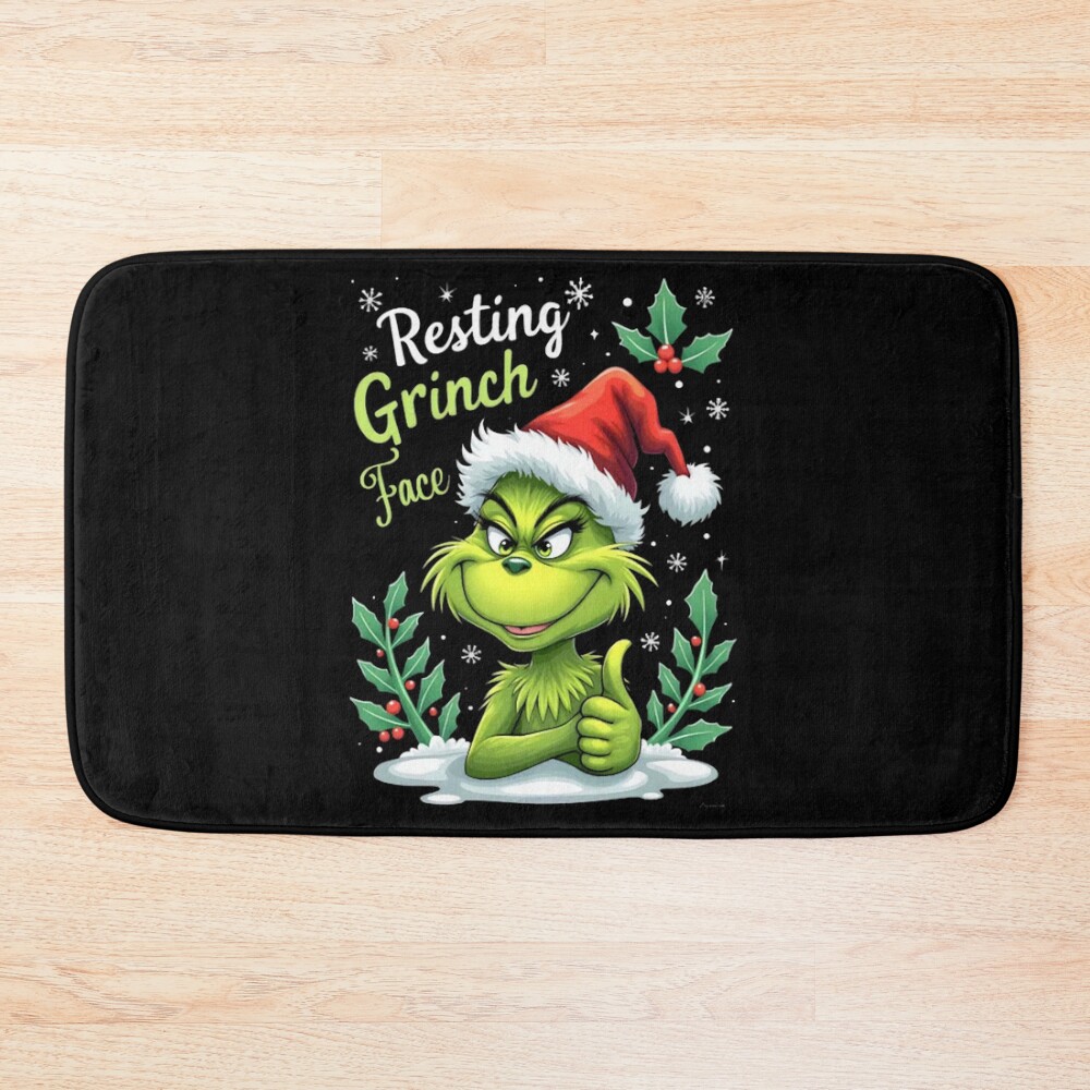The Grinch Resting Grinch Face Bath Mat