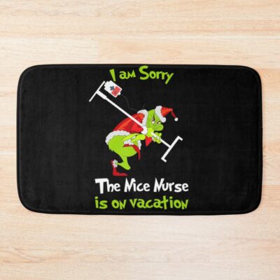 Grinch Funny Christmas Humor Design Bath Mat