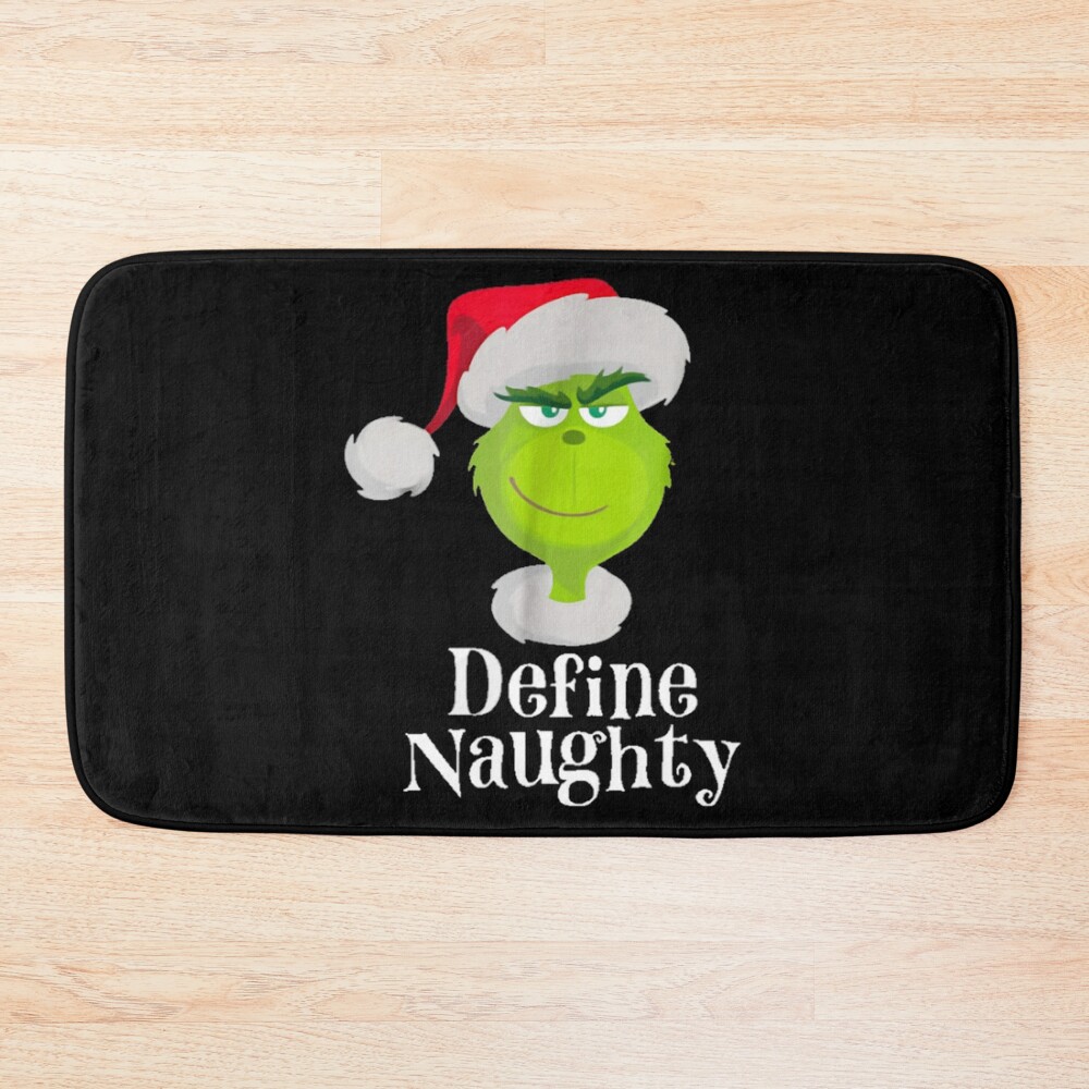 The Grinch Define Naughty Bath Mat