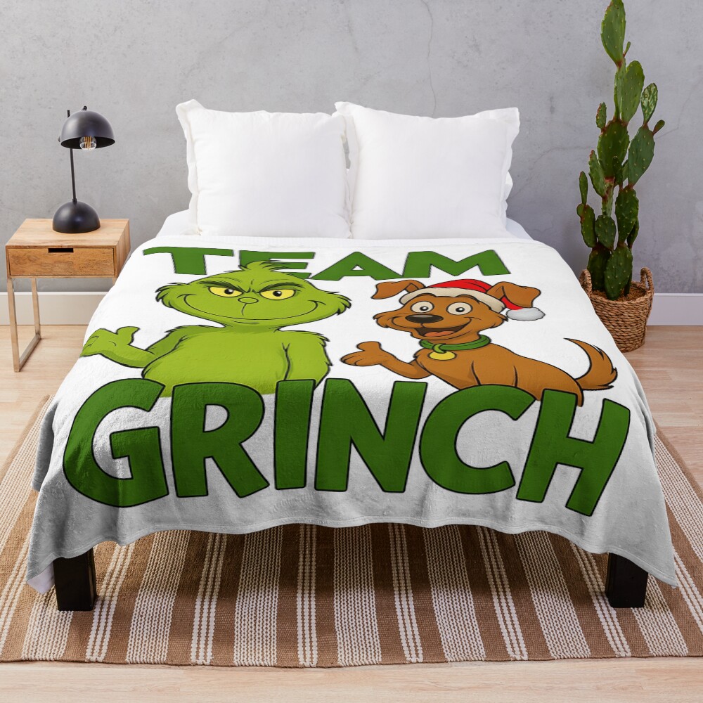 Team Grinch How The Grinch Stole Christmas Throw Blanket