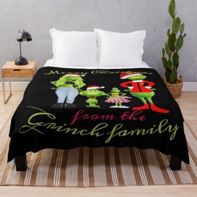 Movie The Grinch Family Throw Blanket