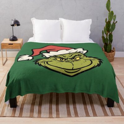 Hot Item Face The Grinch Throw Blanket