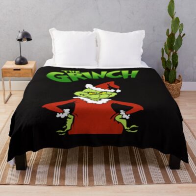 The Grinch Movie Vintage Design Throw Blanket
