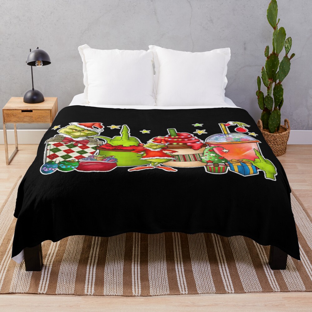 Hot Item Art The Grinch Colorfull Throw Blanket