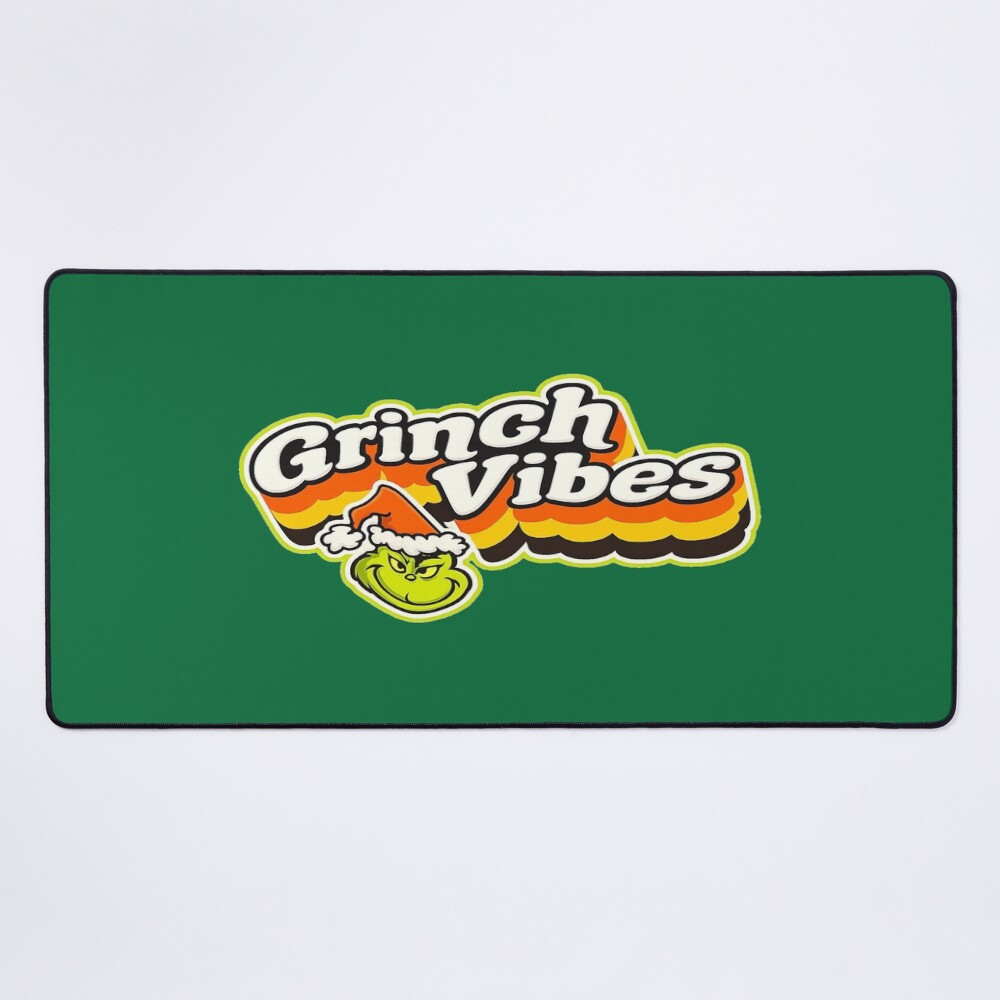 Grinch Vibes Retro Christmas Vintage Mouse Pad