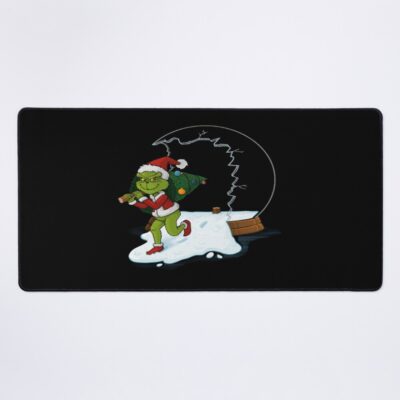 Grinch Funny Mischief Holiday Parody Art Mouse Pad