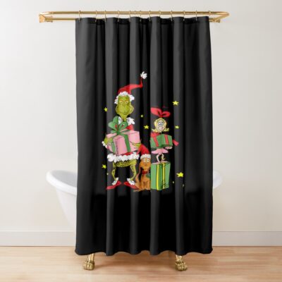 Funny Christmas Grinchs Movies Lover Gift Shower Curtain