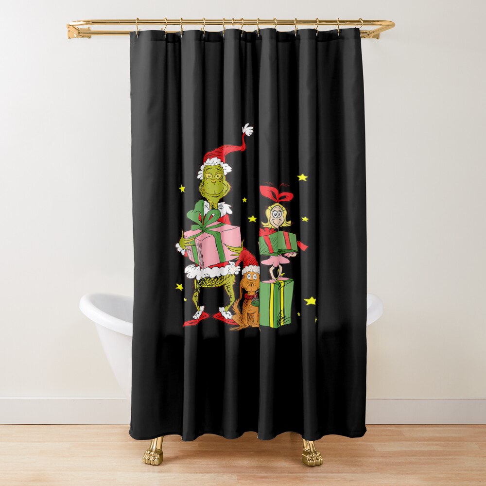 Funny Christmas Grinchs Movies Lover Gift Shower Curtain