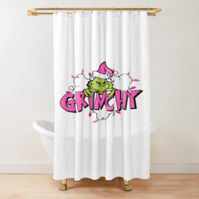 Retro Movie Grinchmas Christmas Grinch Shower Curtain
