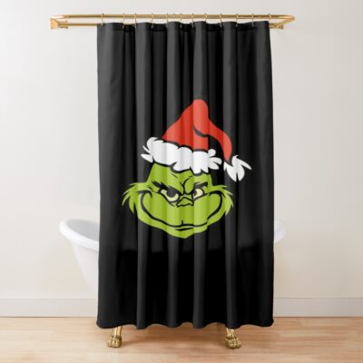 Art The Grinch Face So Cute Shower Curtain