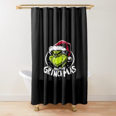 Merry Grinchmas Vintage Design Shower Curtain