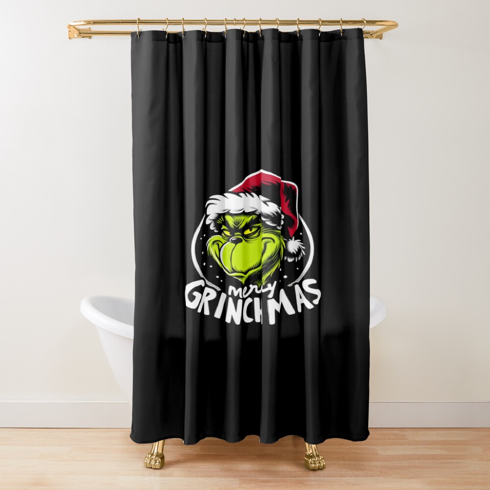 Merry Grinchmas Vintage Design Shower Curtain
