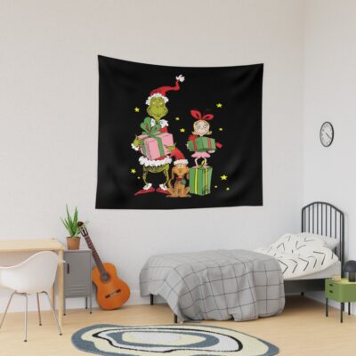 Christmas Grinchs Movies Lover Gift Tapestry