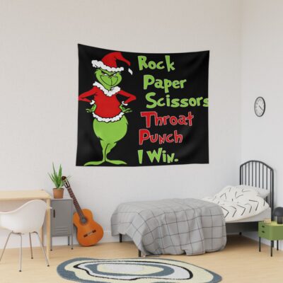 Grinch Christmas Funny Classic Design Tapestry