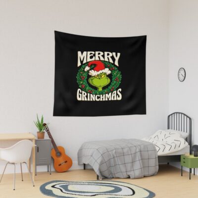 The Grinch Merry Grinchmas Graphic Tapestry