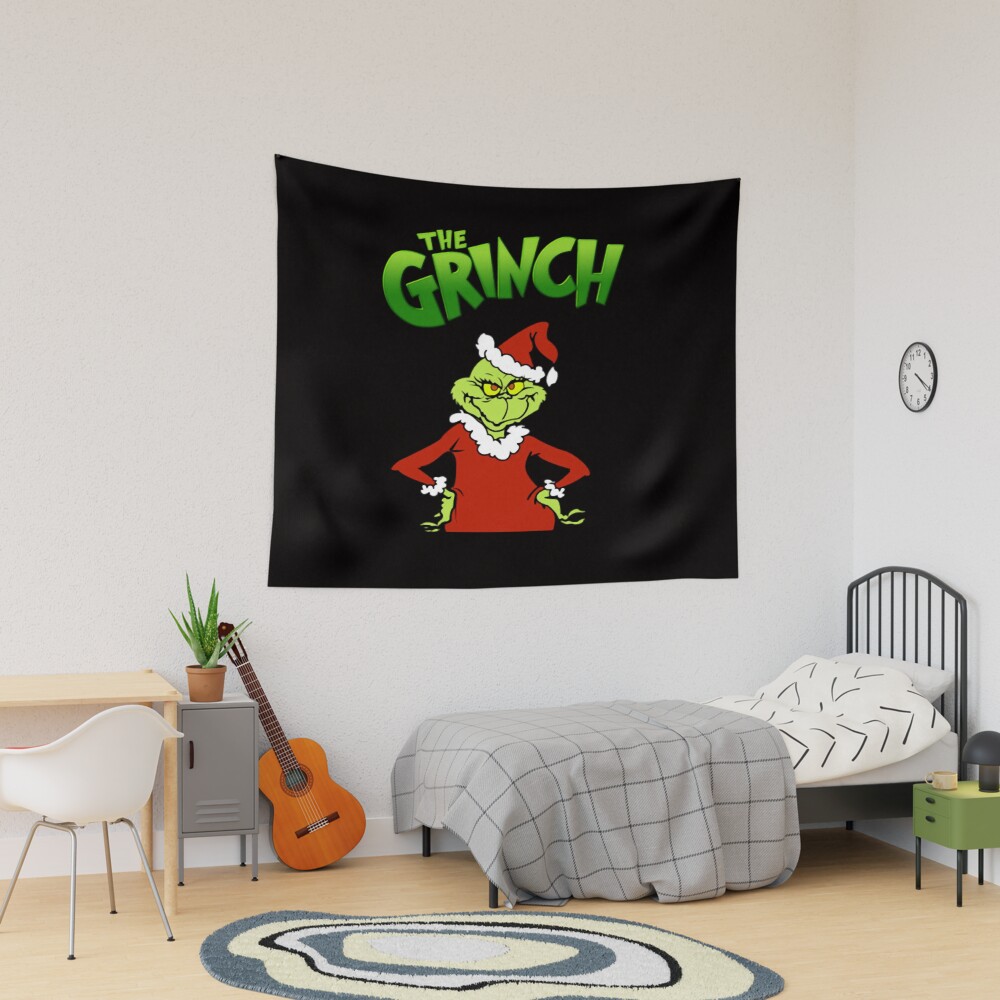 The Grinch Movie Vintage Design Tapestry