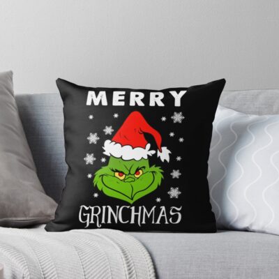 Hot Decor Merry Grinchmas Cute Throw Pillow
