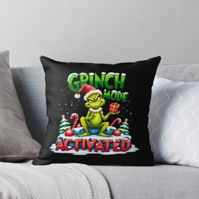 Best Selling Art The Grinch Throw Pillow
