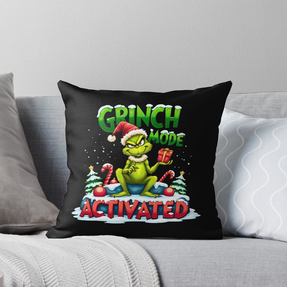 Best Selling Art The Grinch Throw Pillow
