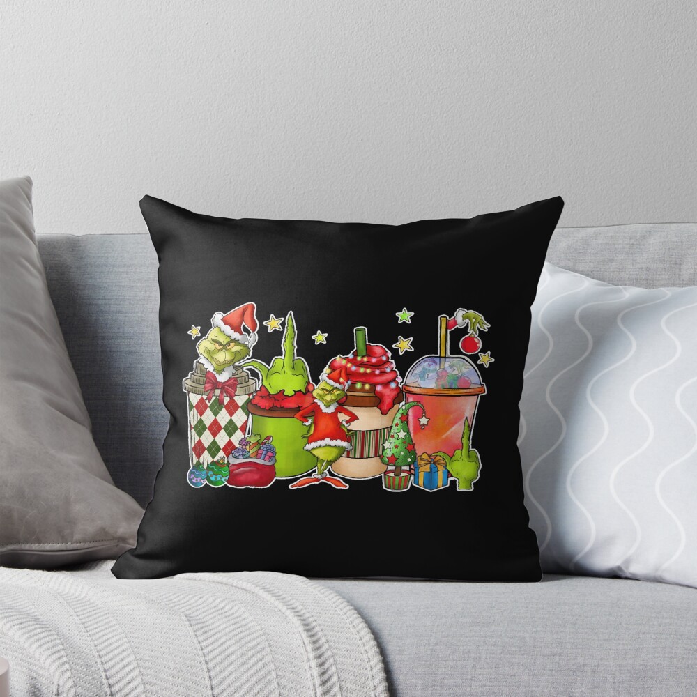 Hot Item Art The Grinch Colorfull Throw Pillow