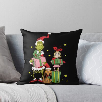 Christmas Grinchs Movies Lover Gift Throw Pillow