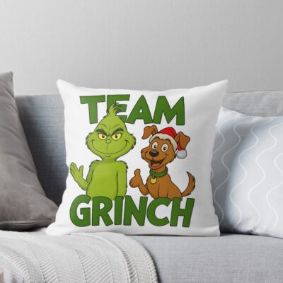 Team Grinch How The Grinch Stole Christmas Throw Pillow