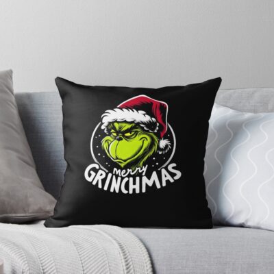 Hot Design Merry Grinchmas Throw Pillow