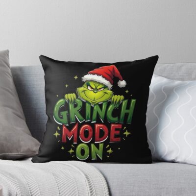 The Grinch Movie Grinch Mode On Throw Pillow